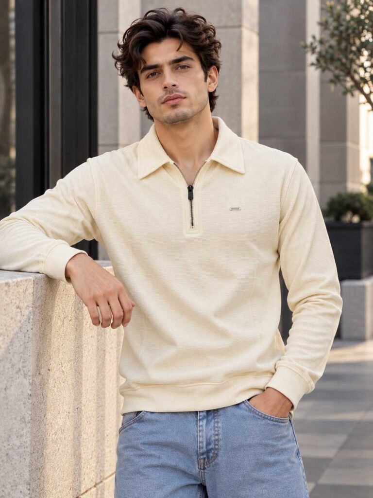 Waffle Knit T-Shirt for men